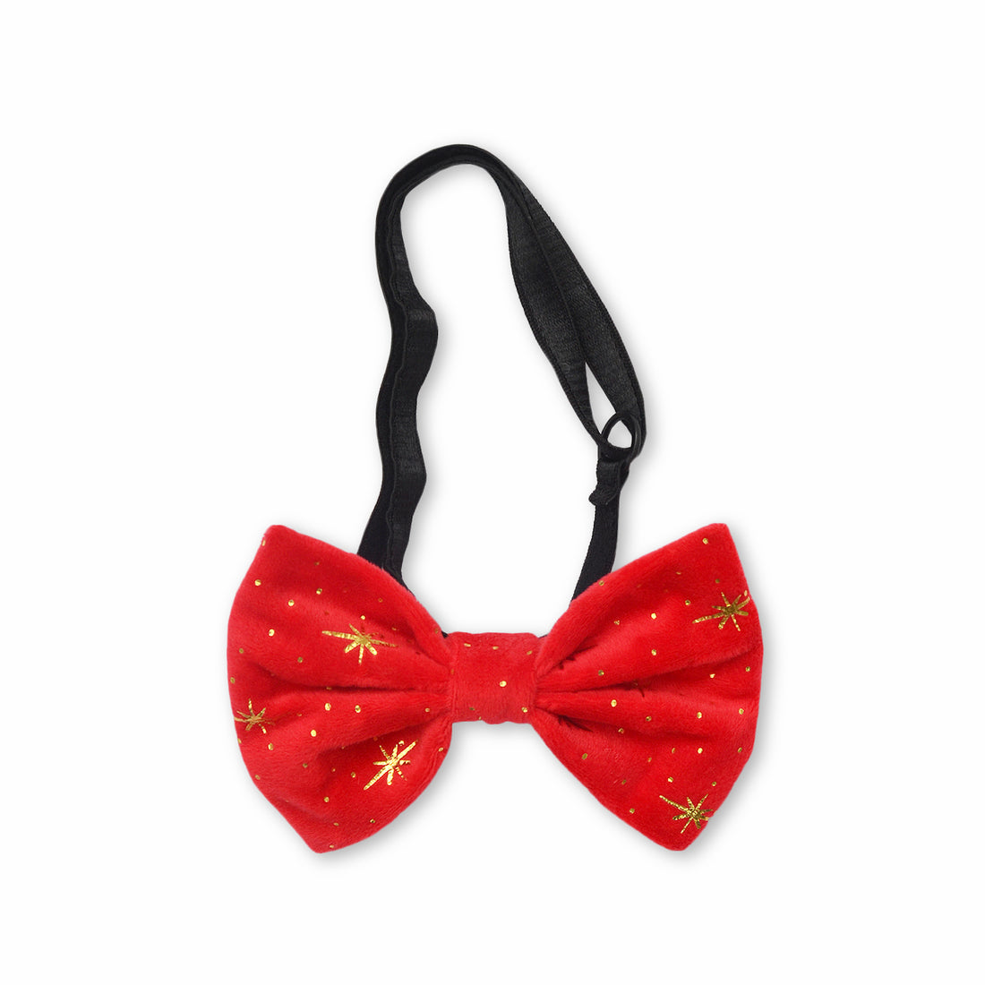 Corbatín rojo figuras doradas Wawaw para mascotas perros y gatos.