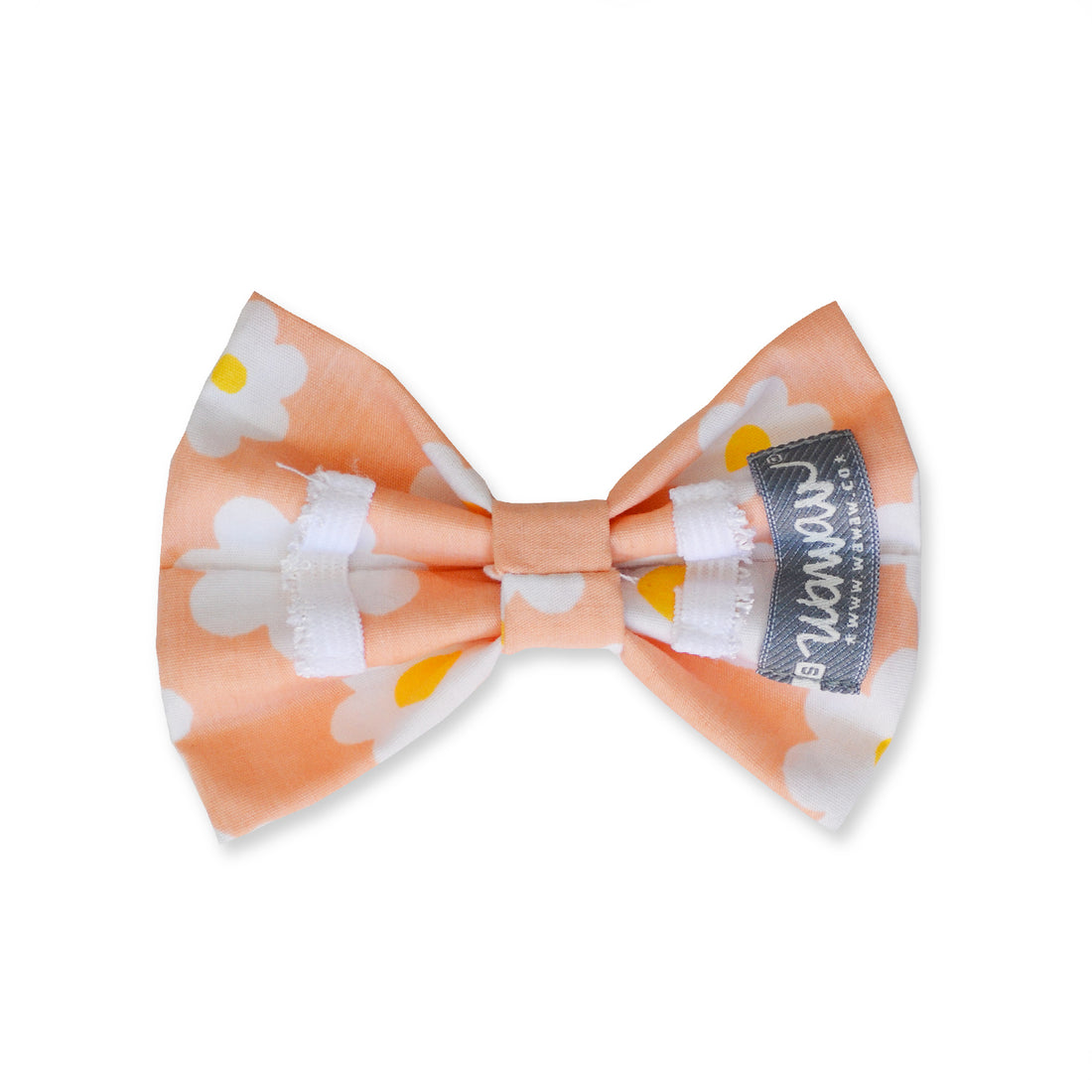 Corbatín durazno margaritas