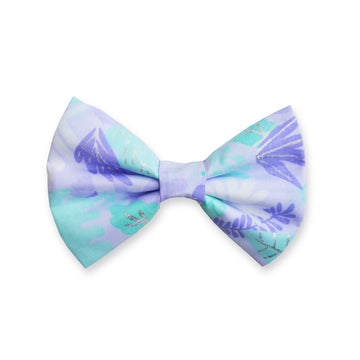 Corbatín lila hojas y flores morado y menta