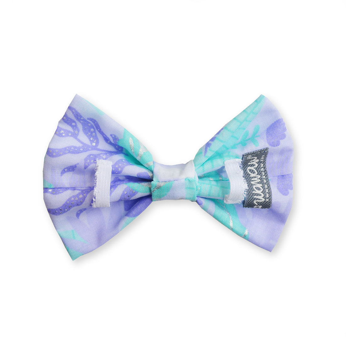 Corbatín lila hojas y flores morado y menta