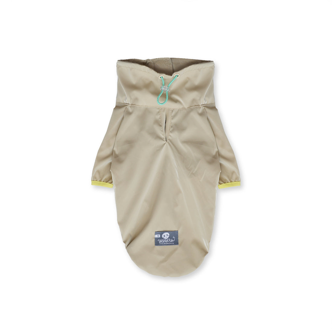Chaqueta cortavientos marfil  protectora de lluvia para mascotas perros y gatos grandes de todas las razas y tamaños.
