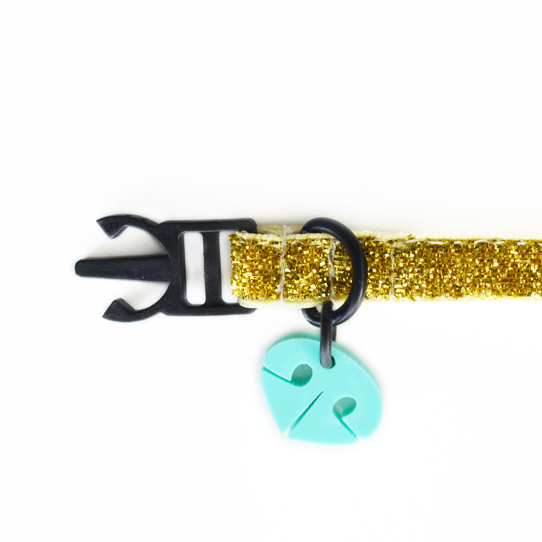 Collar gato lurex dorado Wawaw para mascotas perros y gatos.