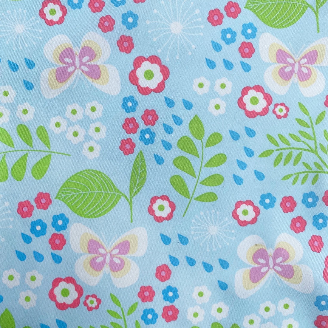 Pañoleta celeste flores pastel Wawaw para mascotas perros y gatos.