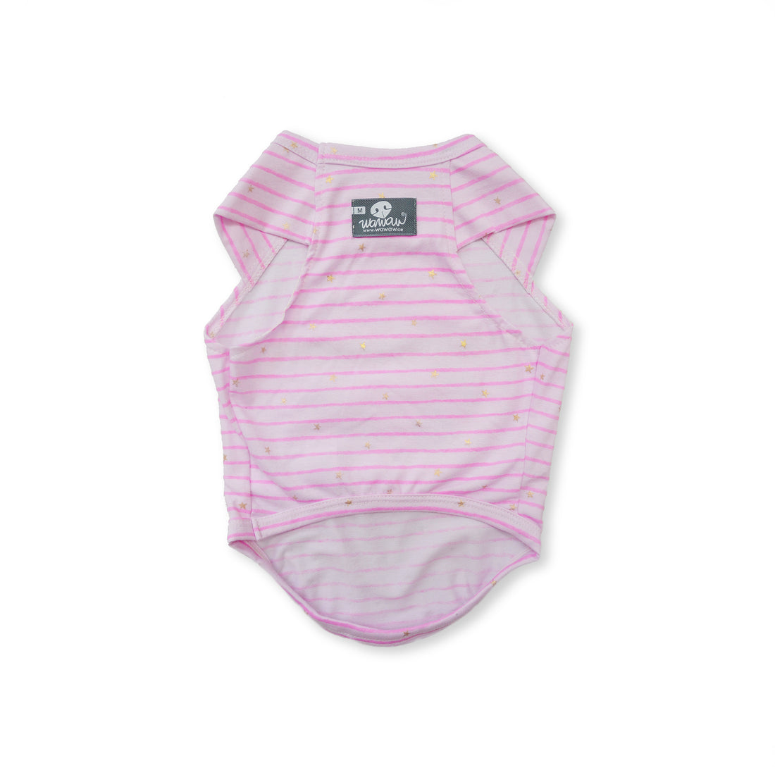 Esqueleto corte manga sisa Panda rombos rosa Wawaw para perros y gatos