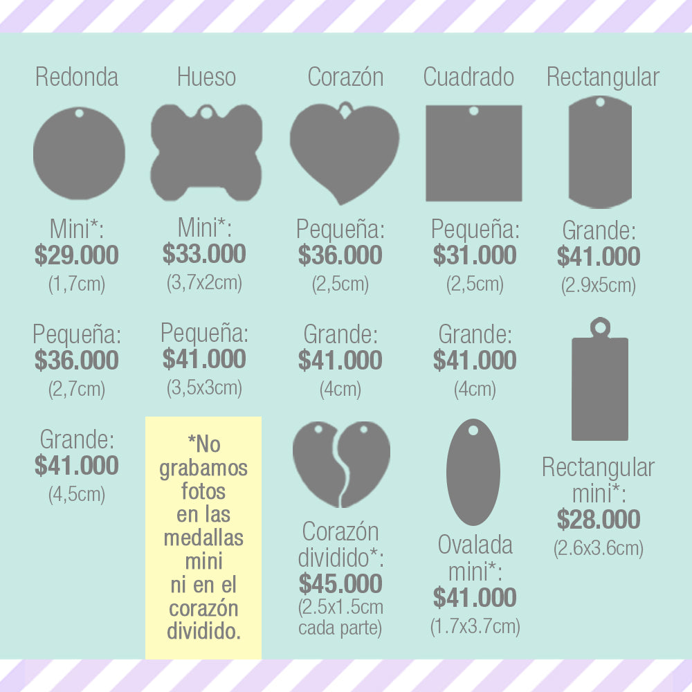 Medalla de identificación hueso mini Wawaw para mascotas perros y gatos.