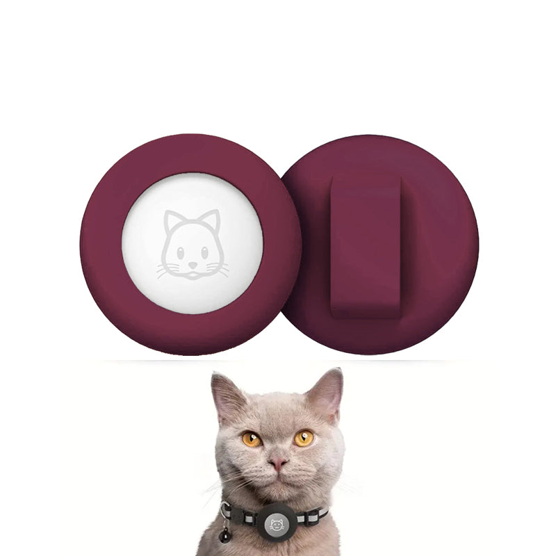 Funda redonda café para Apple Airtag ★ Para collares de 16 mm.