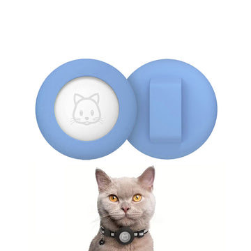 Funda redonda celeste para Apple Airtag ★ Para collares de 16 mm.