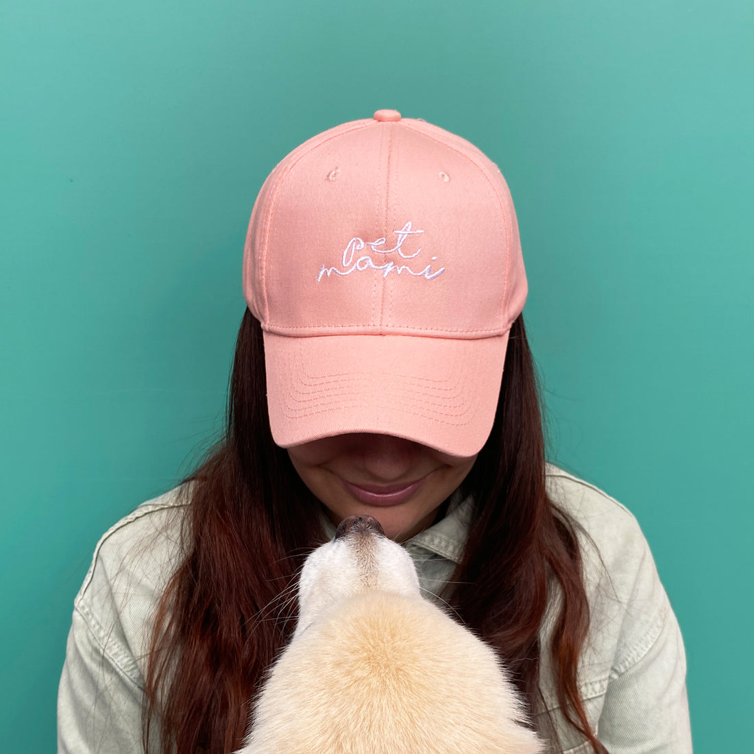 Gorra salmón Pet Mami Wawaw para mascotas perros y gatos.