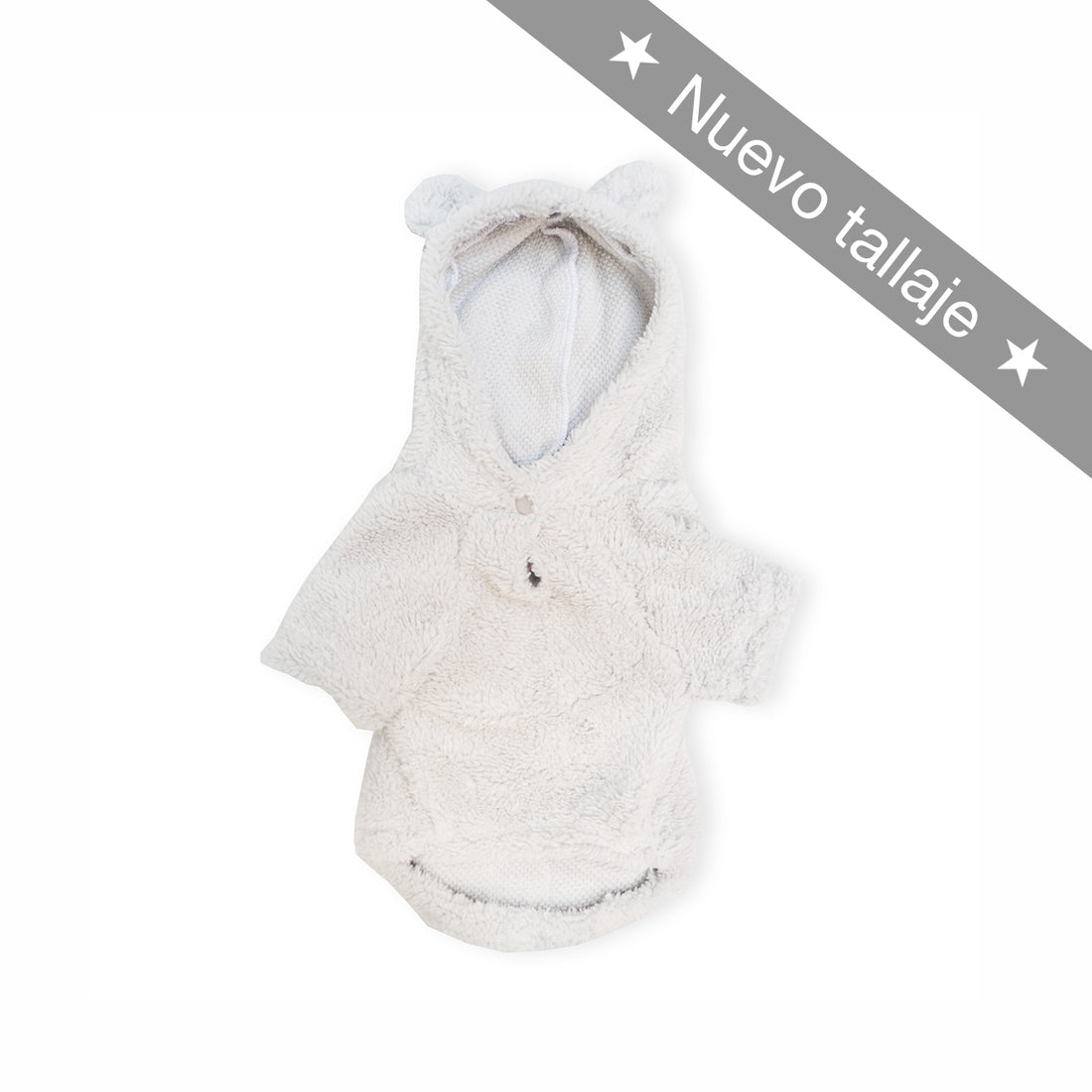 Hoodie cariñosito gris perla Wawaw para mascotas perros y gatos.
