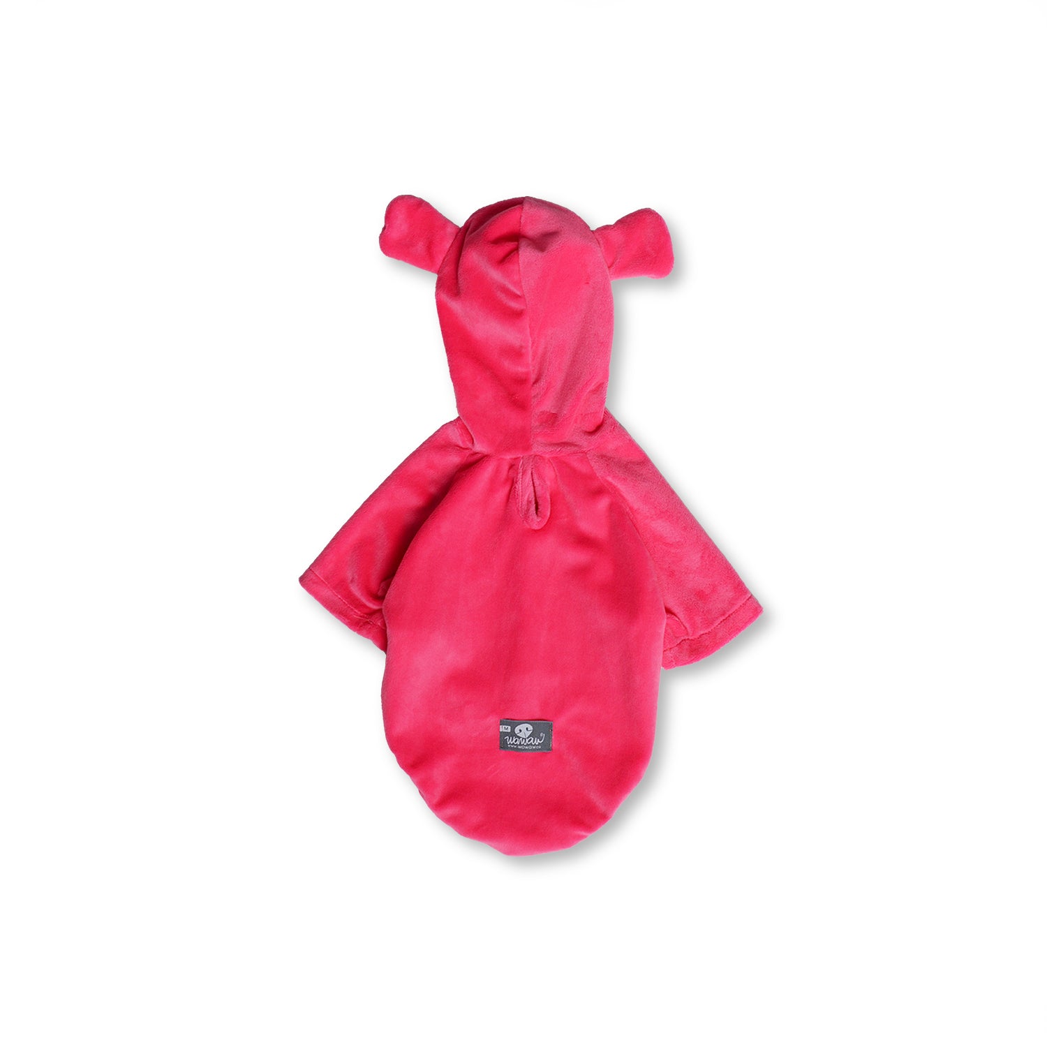 Hoodie orejas suavetina fucsia Wawaw para mascotas perros y gatos.