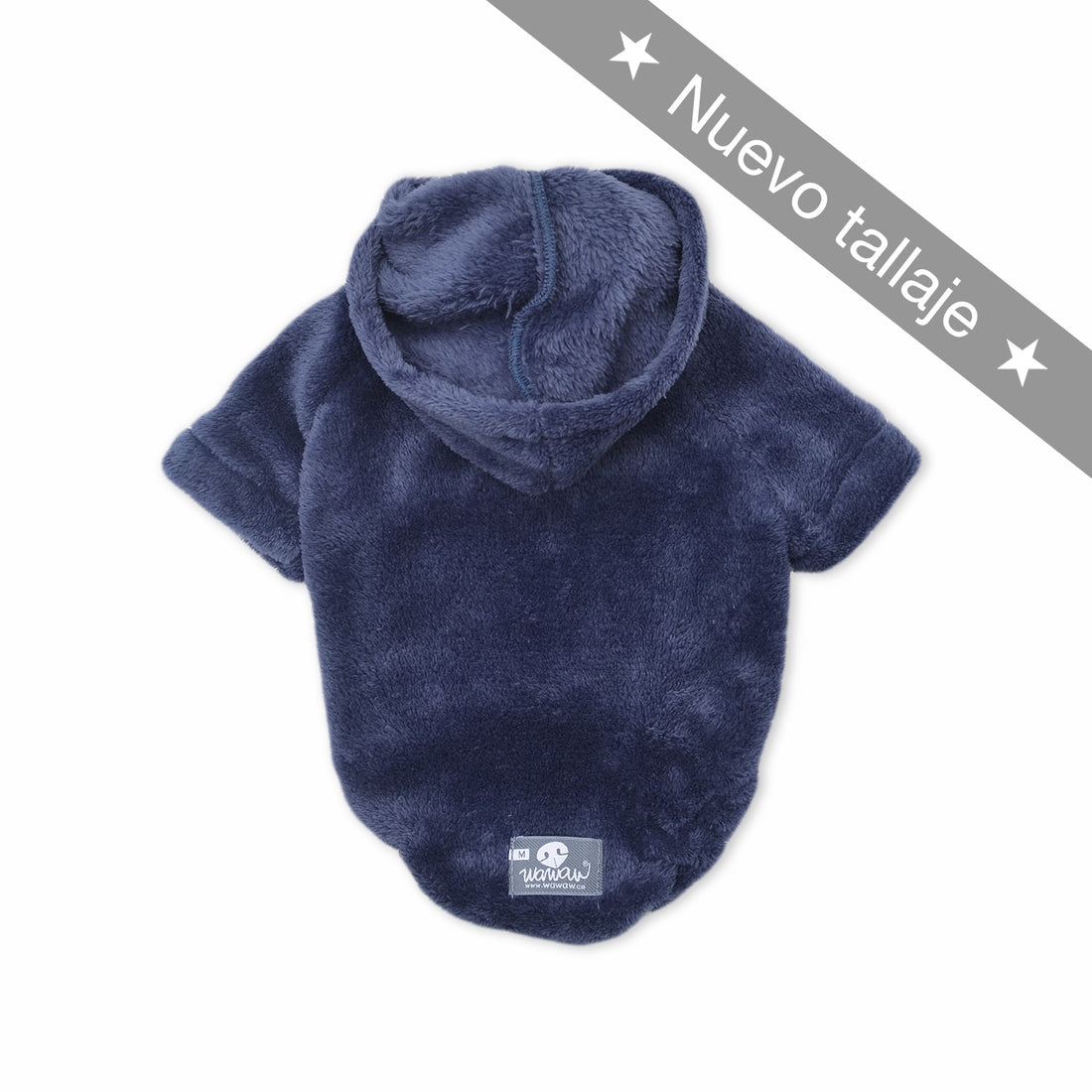 Hoodie azul oscuro Wawaw para mascotas perros y gatos.