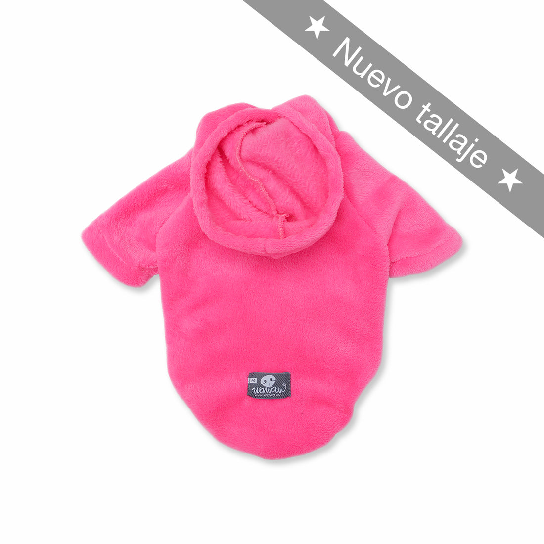 Hoodie fucsia Wawaw para mascotas perros y gatos.