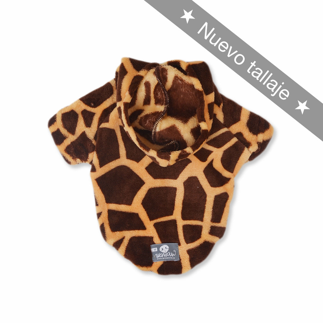 Hoodie jirafa Wawaw para mascotas perros y gatos.