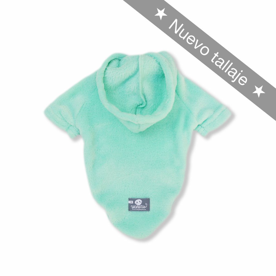 Hoodie menta Wawaw para mascotas perros y gatos.