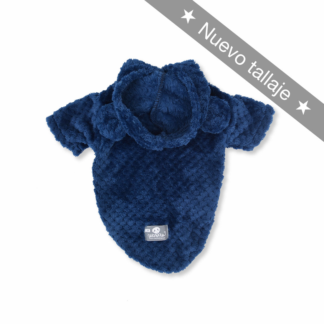 Hoodie azul oscuro Wawaw para mascotas perros y gatos.