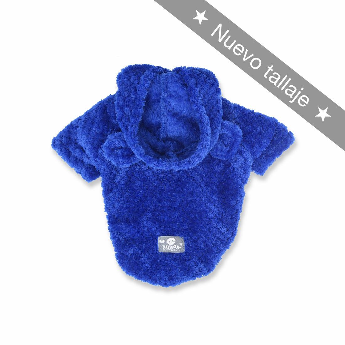 Hoodie azul rey Wawaw para mascotas perros y gatos.