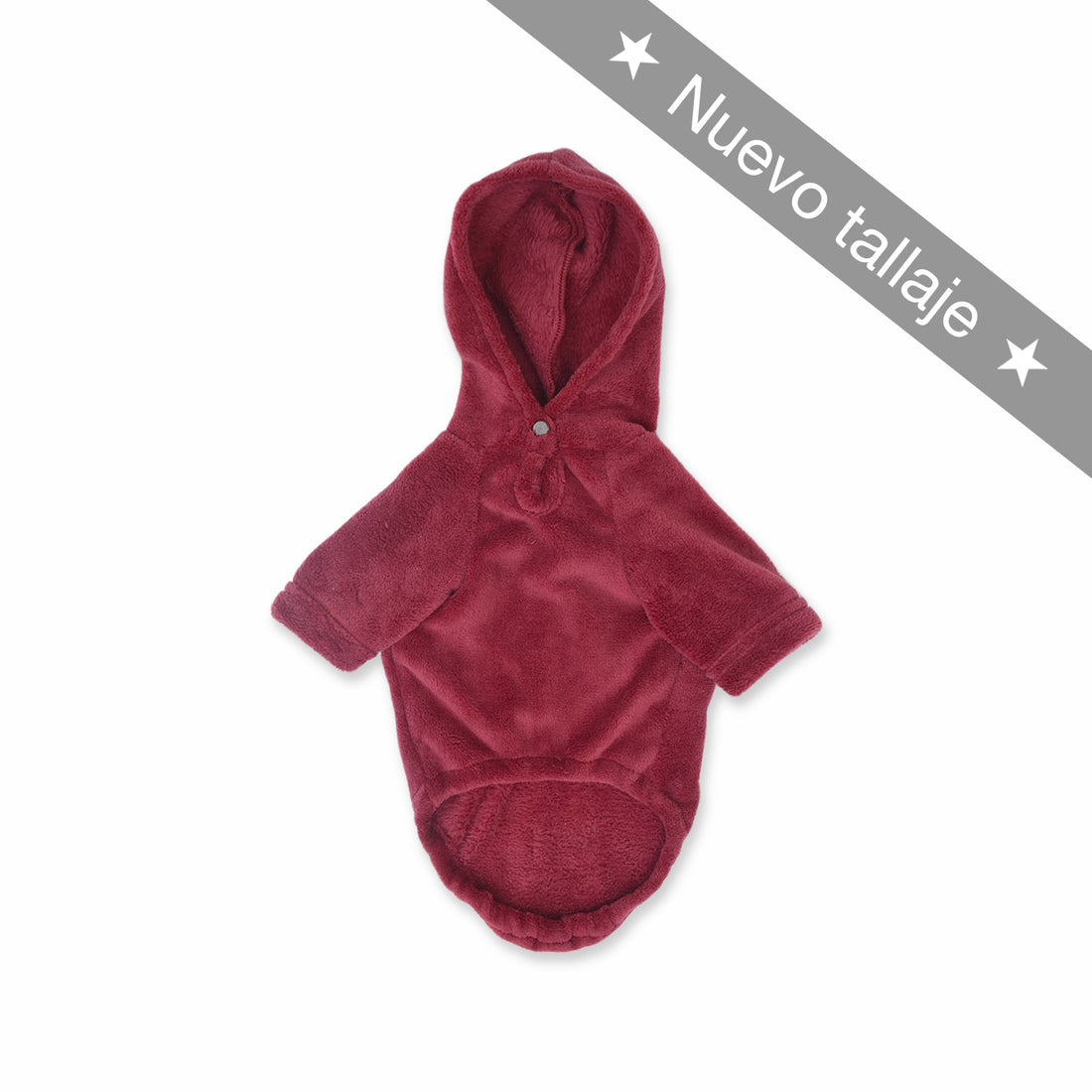 Hoodie vinotinto Wawaw para mascotas perros y gatos.