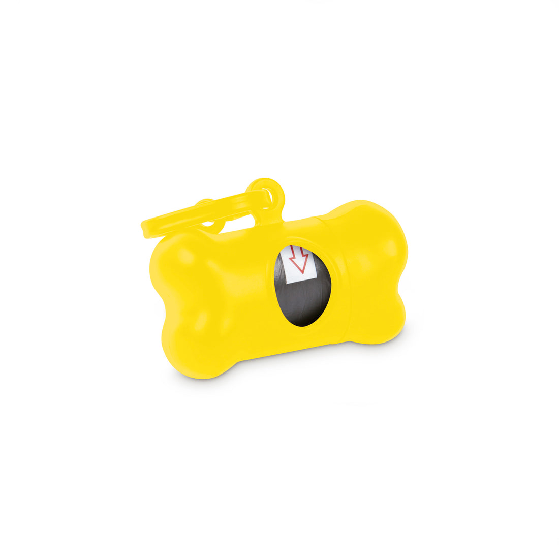 Hueso portabolsas amarillo Wawaw para mascotas perros y gatos.