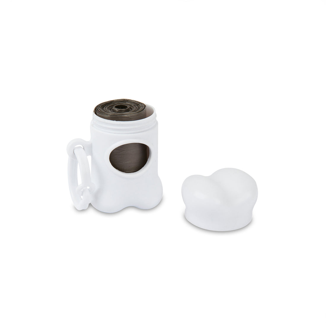 Hueso portabolsas blanco Wawaw para mascotas perros y gatos.