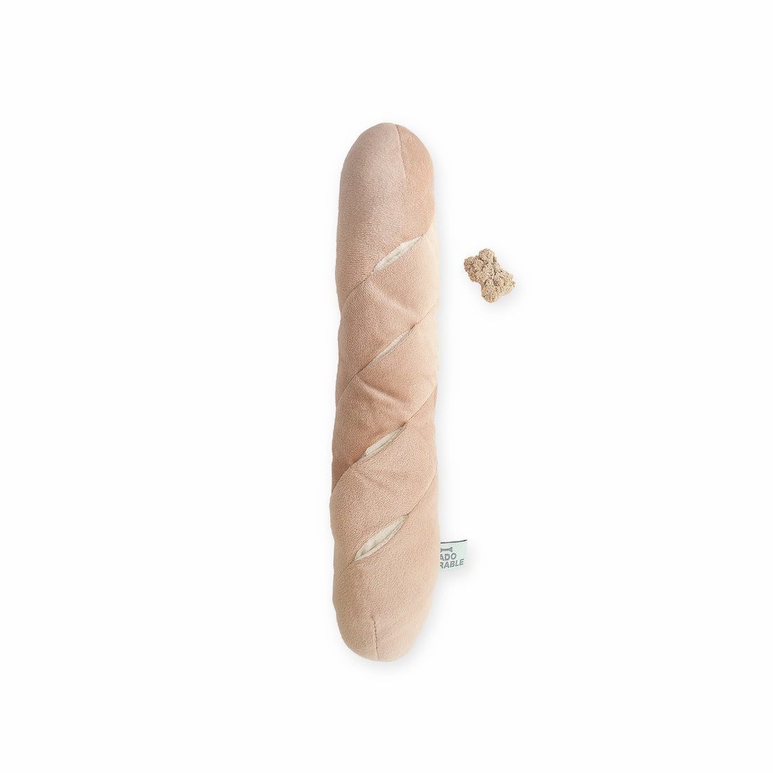 Juguete didáctico e interactivo baguette café para esconder snacks y estimular a mascotas perros y gatos de todas las razas y tamaños..
