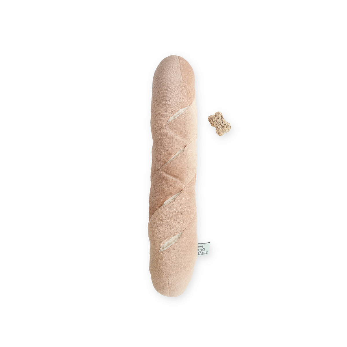 Juguete didáctico e interactivo baguette café para esconder snacks y estimular a mascotas perros y gatos de todas las razas y tamaños..
