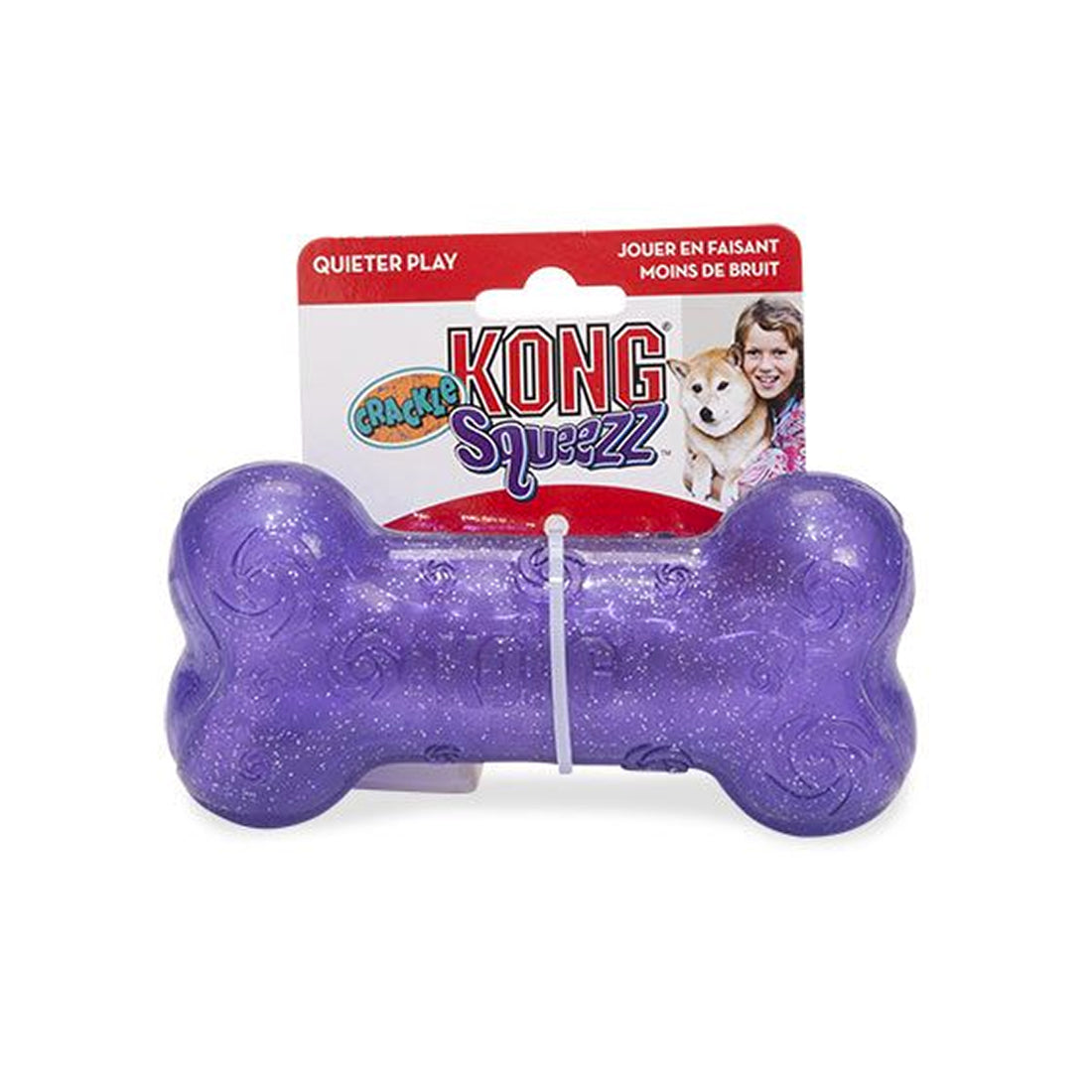 Juguete hueso morado Kong crackle Medium