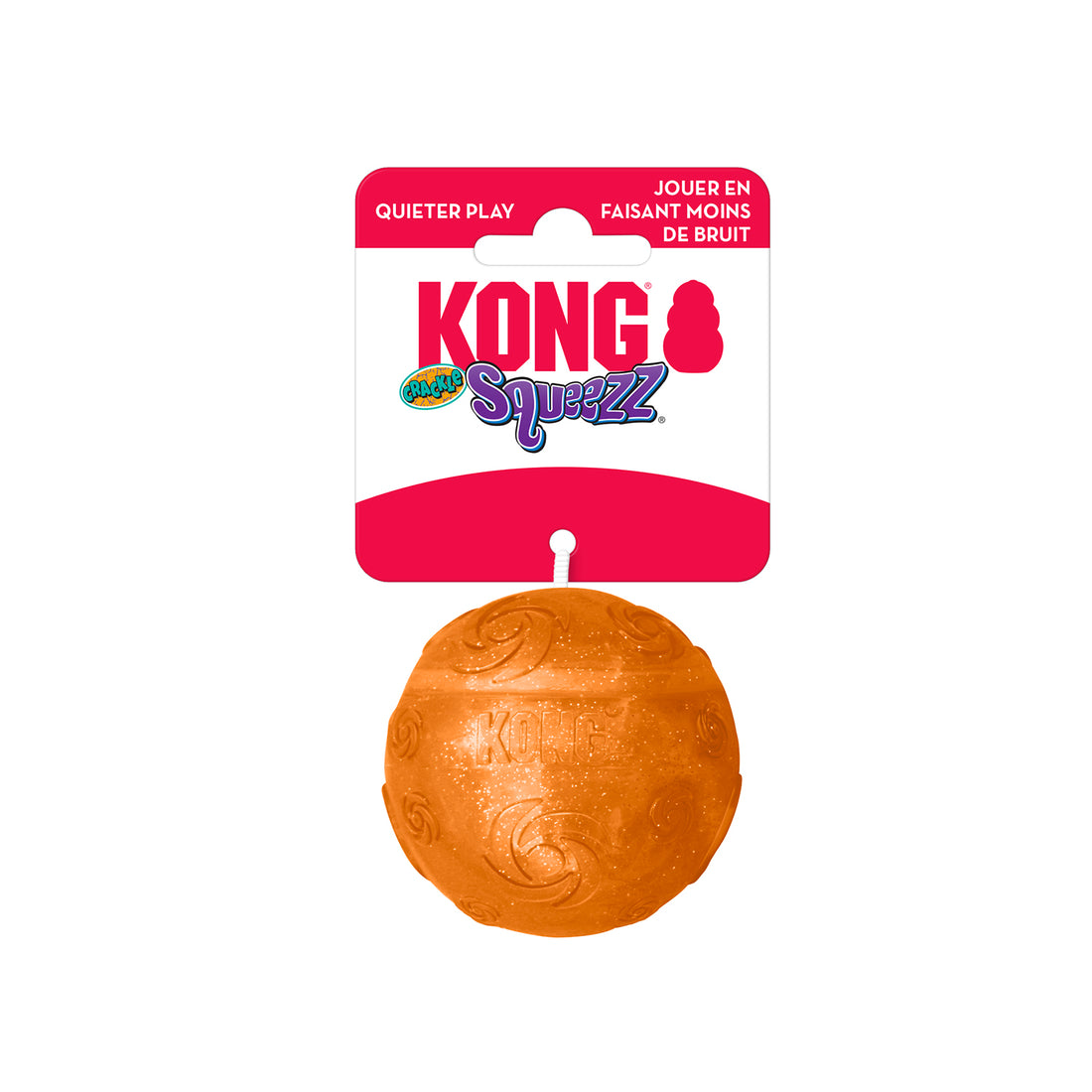 Pelota naranja Kong crackle large