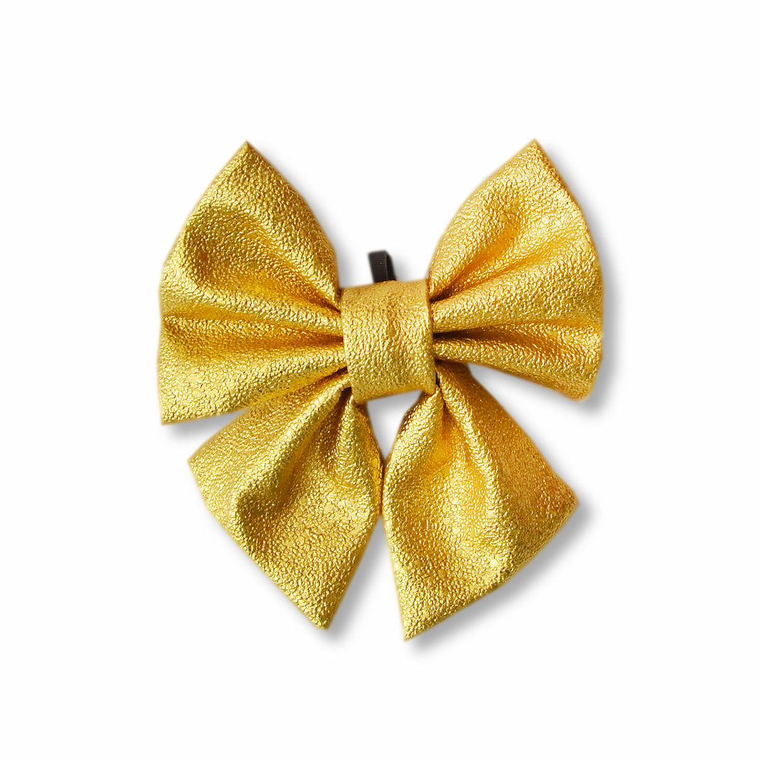 Lazo dorado Navidad Wawaw para mascotas perros y gatos.