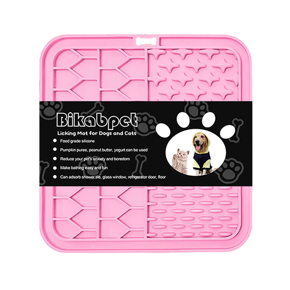 Lickimat rosa Wawaw para mascotas perros y gatos.