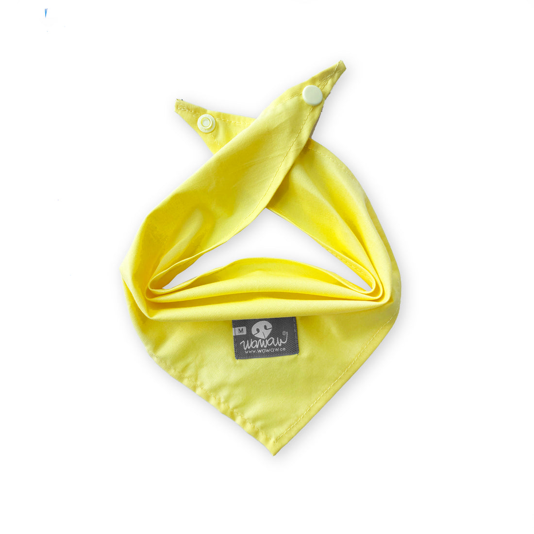 Pañoleta amarillo unicolor Wawaw para mascotas perros y gatos.