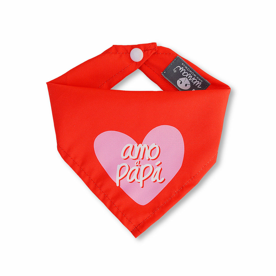 Pañoleta rojo amo a papá Wawaw para mascotas perros y gatos.