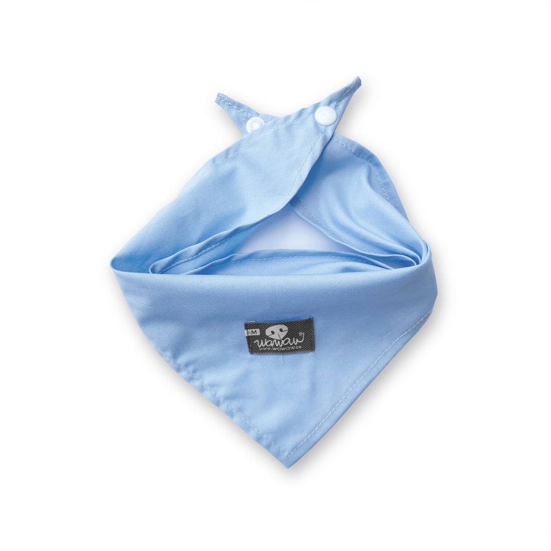 Pañoleta azul claro unicolor Wawaw para mascotas perros y gatos.