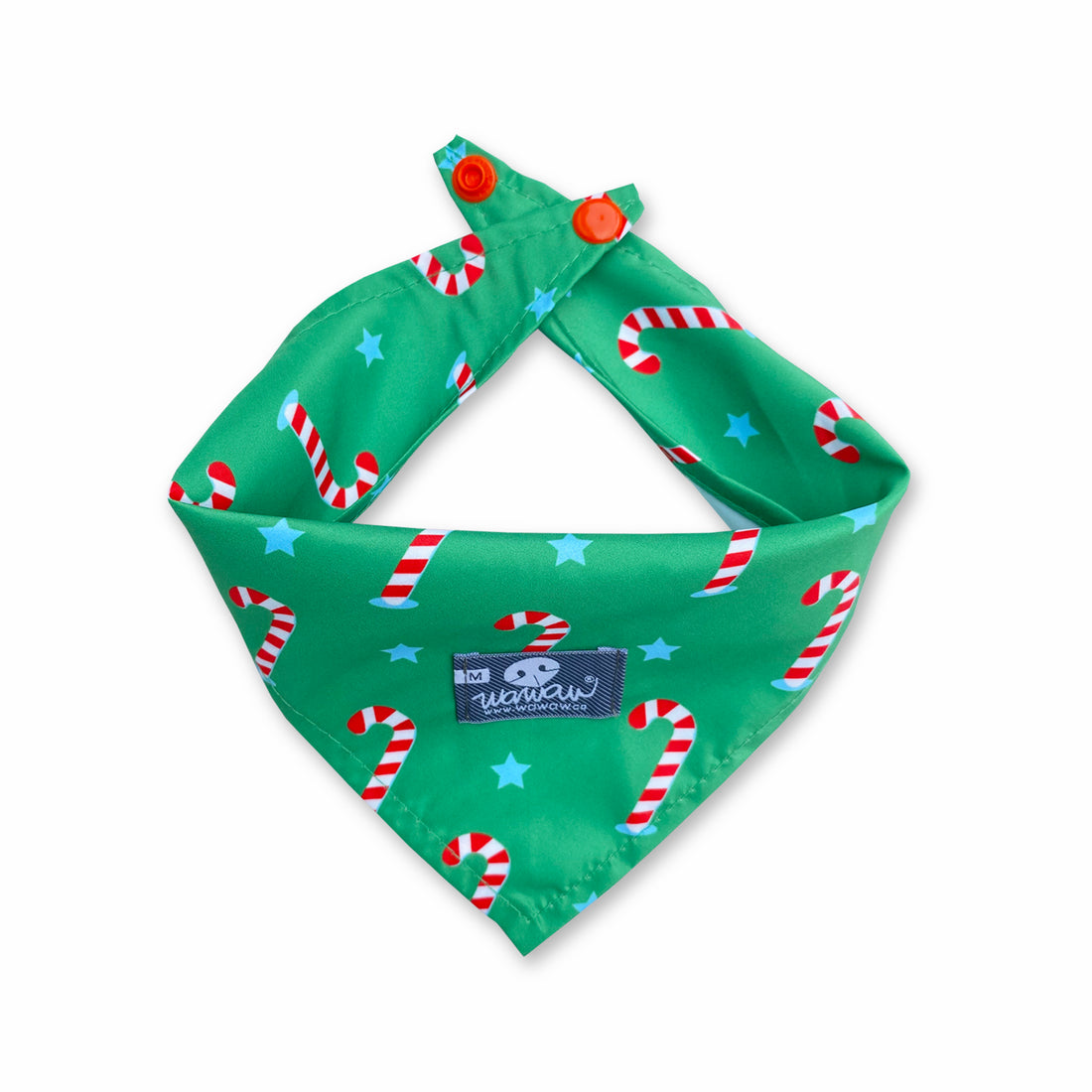 Pañoleta bastones navidad Wawaw para mascotas perros y gatos.