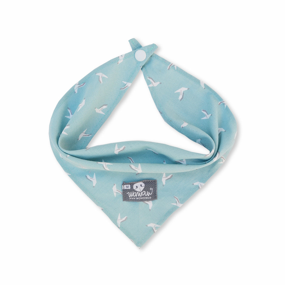 Pañoleta menta palomas Wawaw para mascotas perros y gatos.