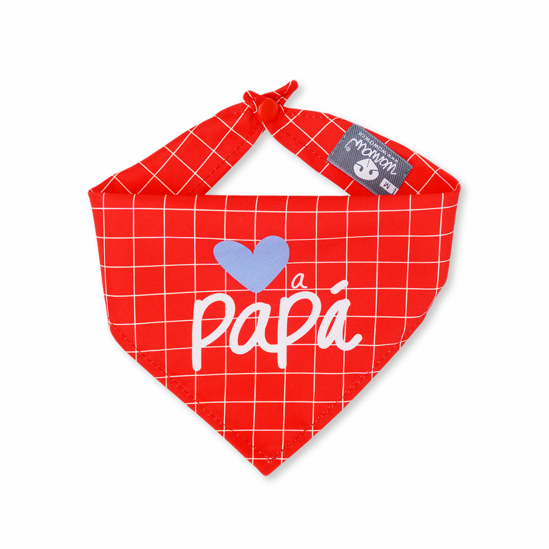 Pañoleta rojo amo a Papá Wawaw para mascotas perros y gatos.
