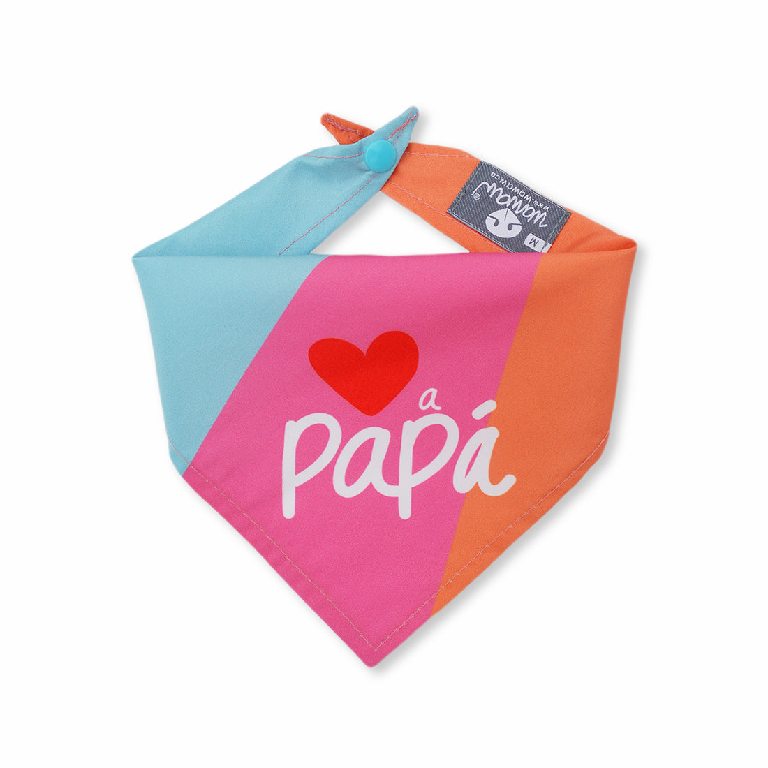 Pañoleta colores amo a Papá Wawaw para mascotas perros y gatos.