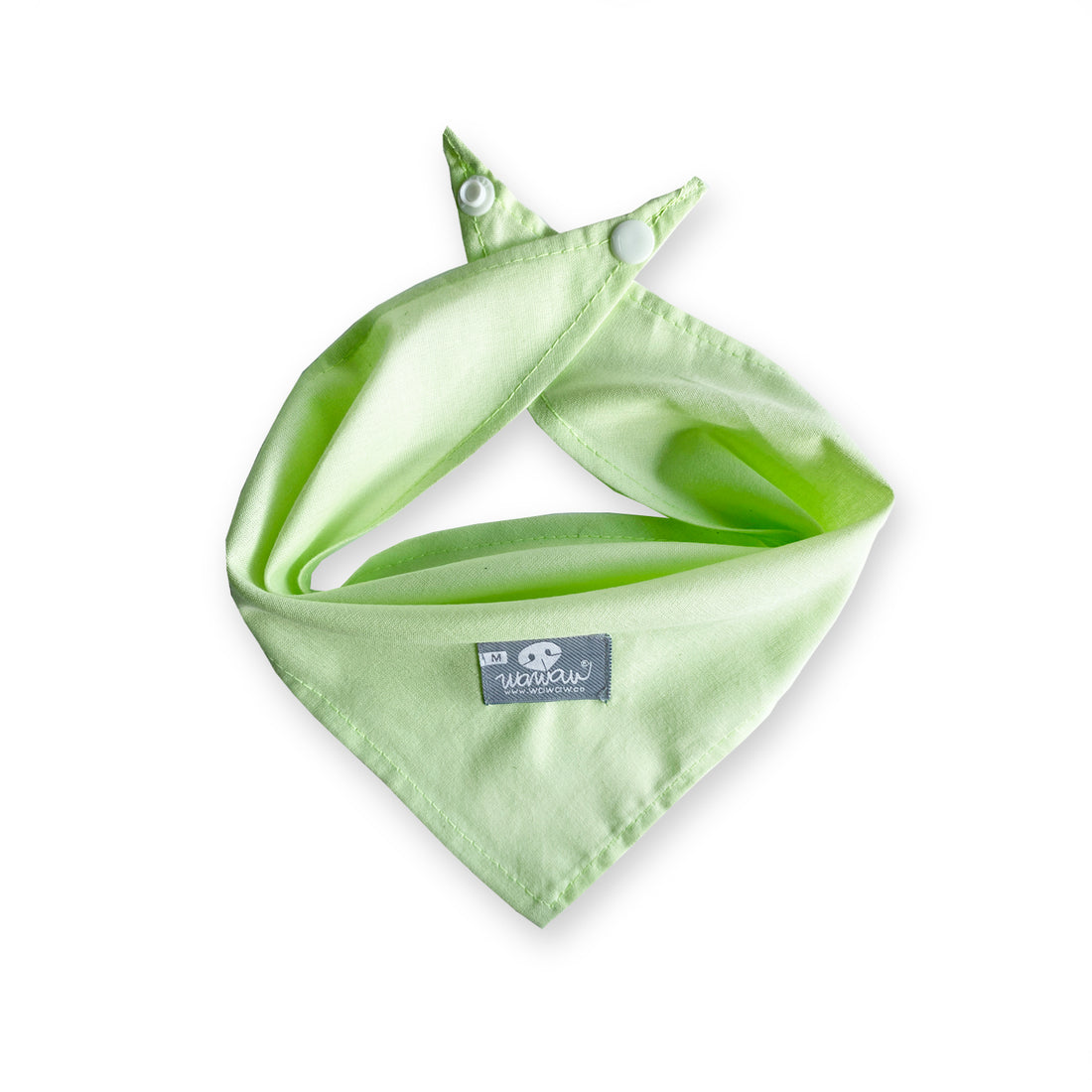 Pañoleta verde claro unicolor Wawaw para mascotas perros y gatos.