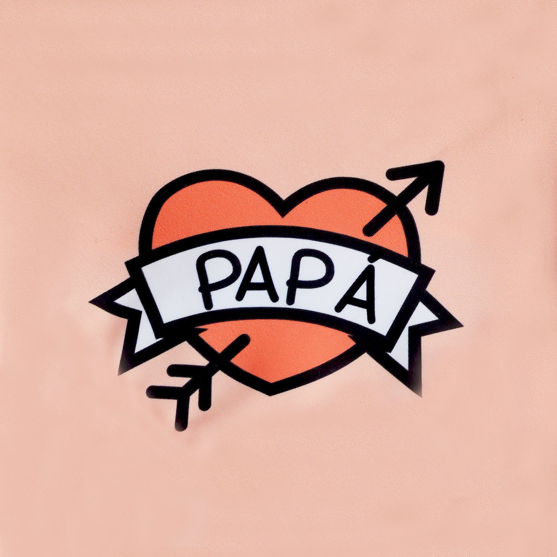 Pañoleta papá corazón durazno Wawaw para mascotas perros y gatos.