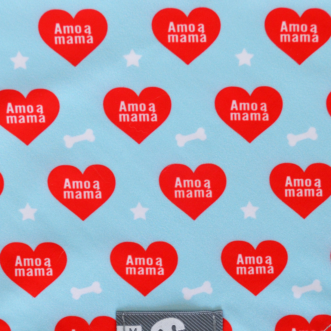 Pañoleta Mamá corazones rojos