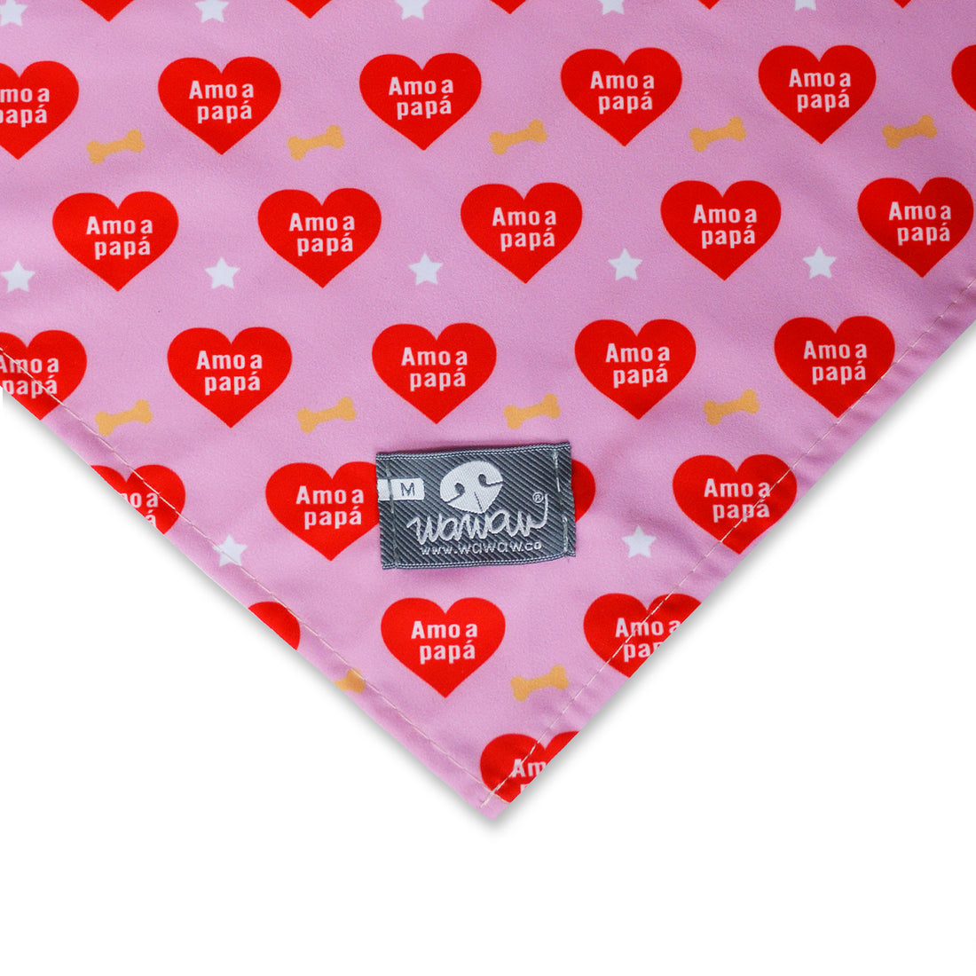 Pañoleta papá corazones rojos
