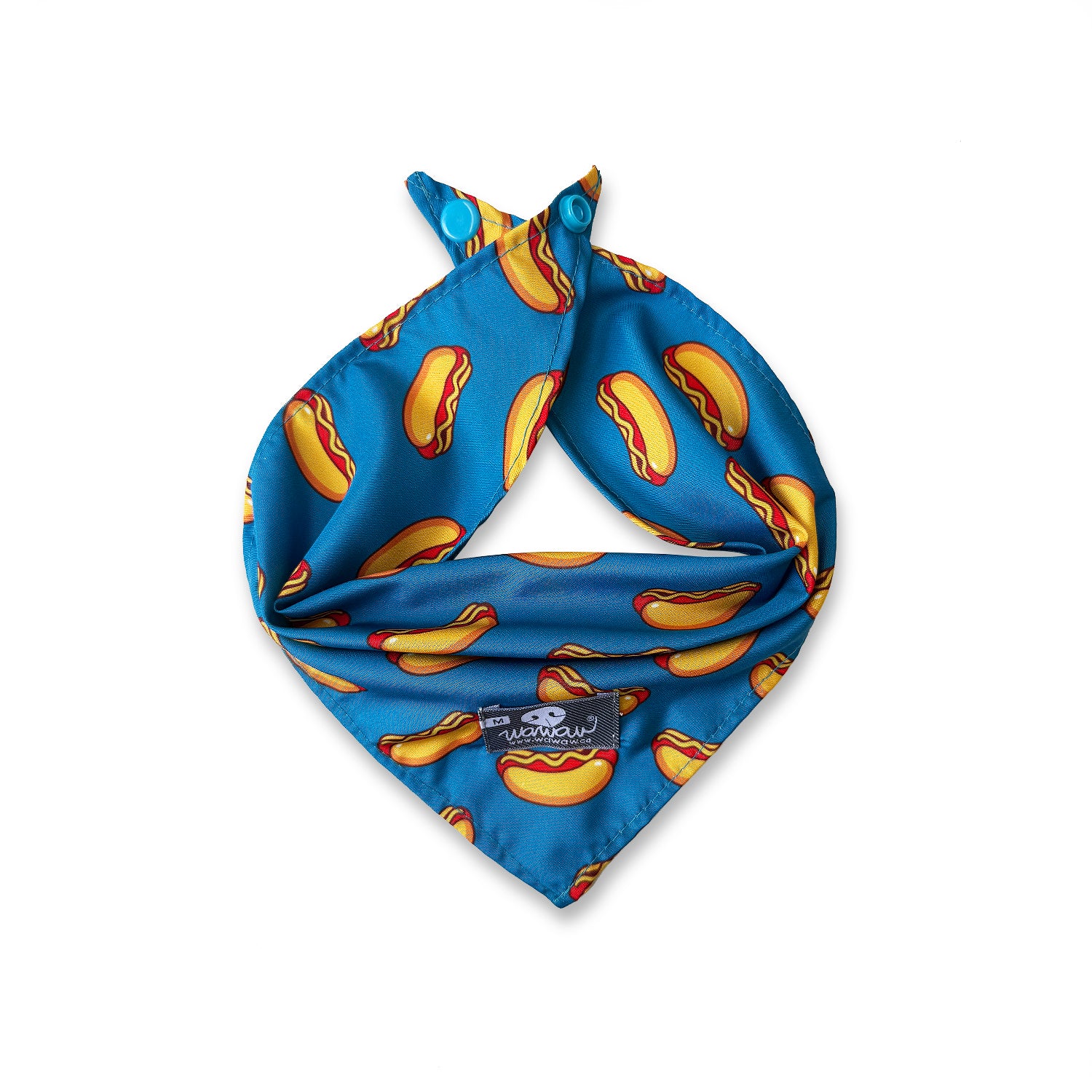 Pañoleta azul hot dogs