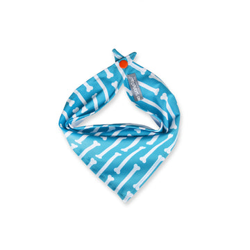 Pañoleta azul huesos blancos