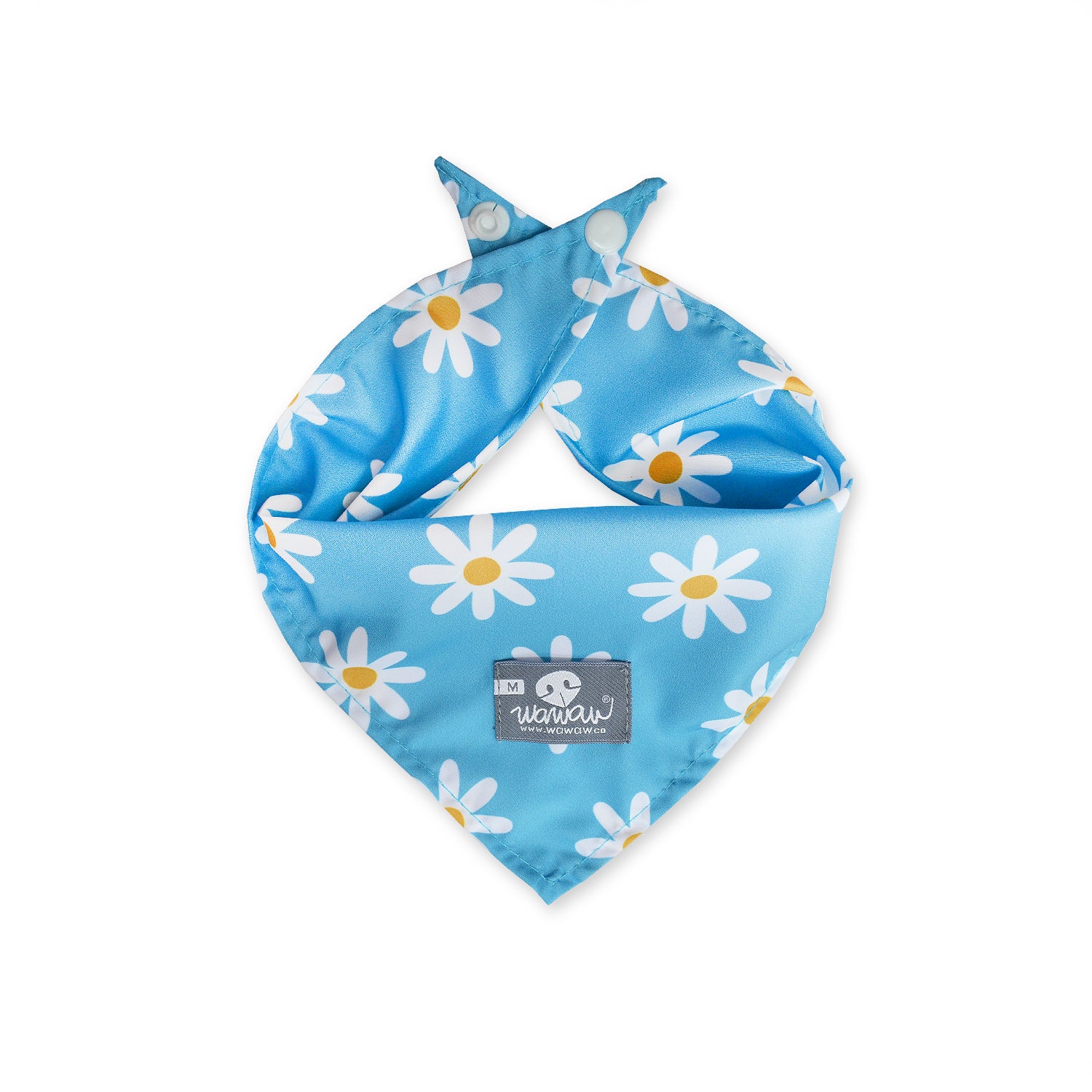 Pañoleta celeste margaritas