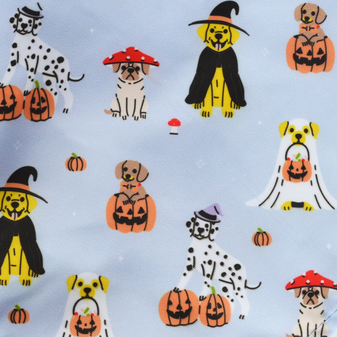 Pañoleta lila perritos y fantasmas