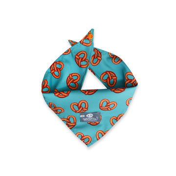 Pañoleta azul pretzels