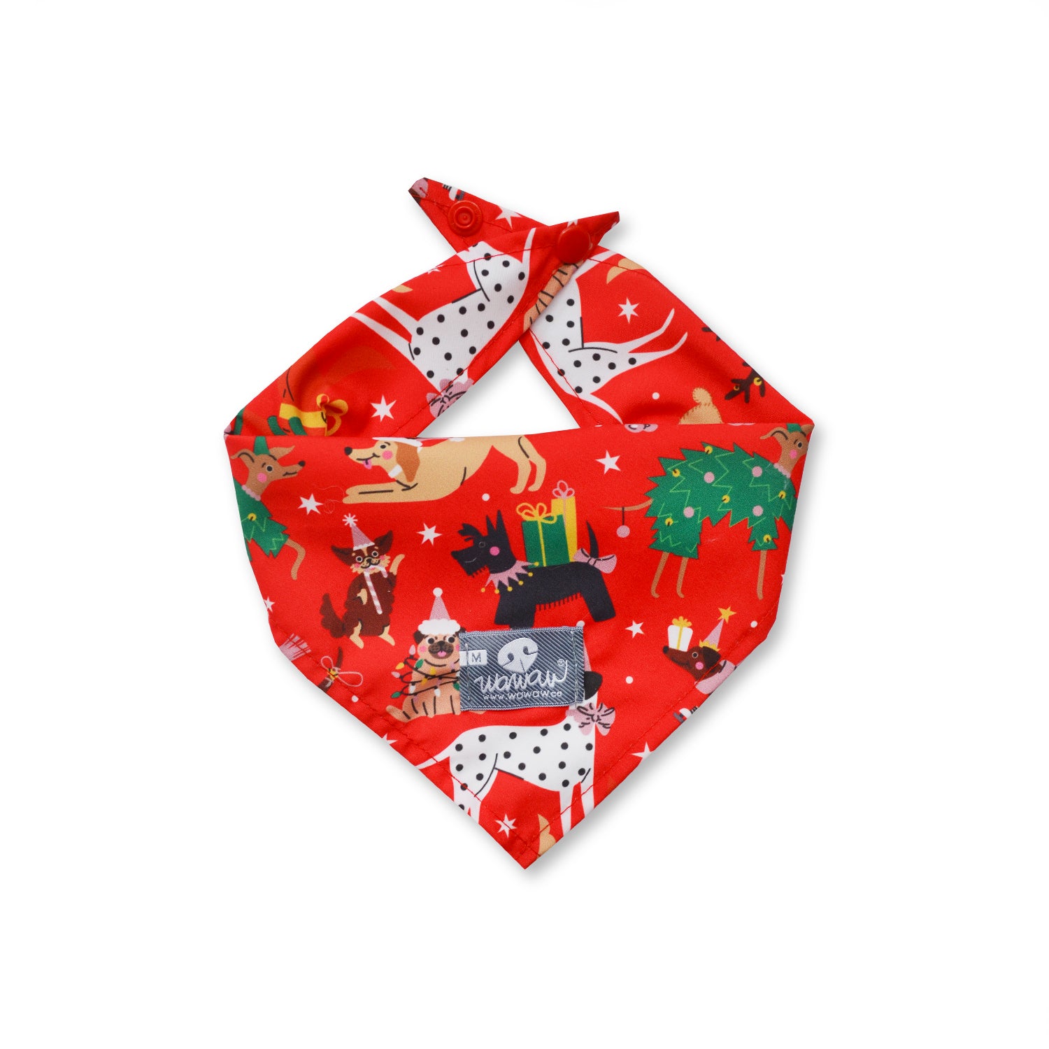 Pañoleta roja perritos Navidad