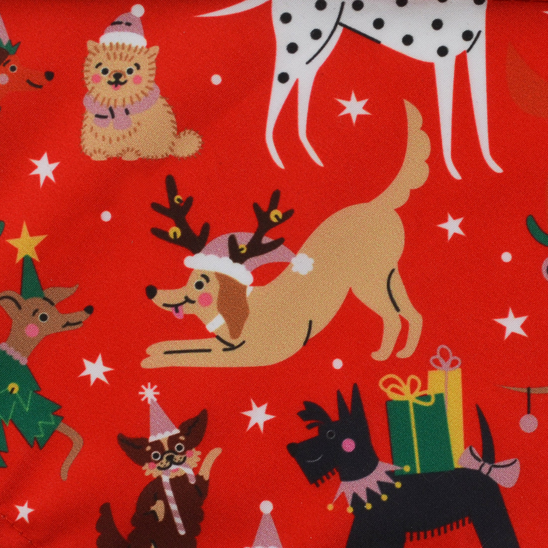 Pañoleta roja perritos Navidad