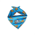 Pañoleta azul pizzas Wawaw para mascotas perros y gatos.