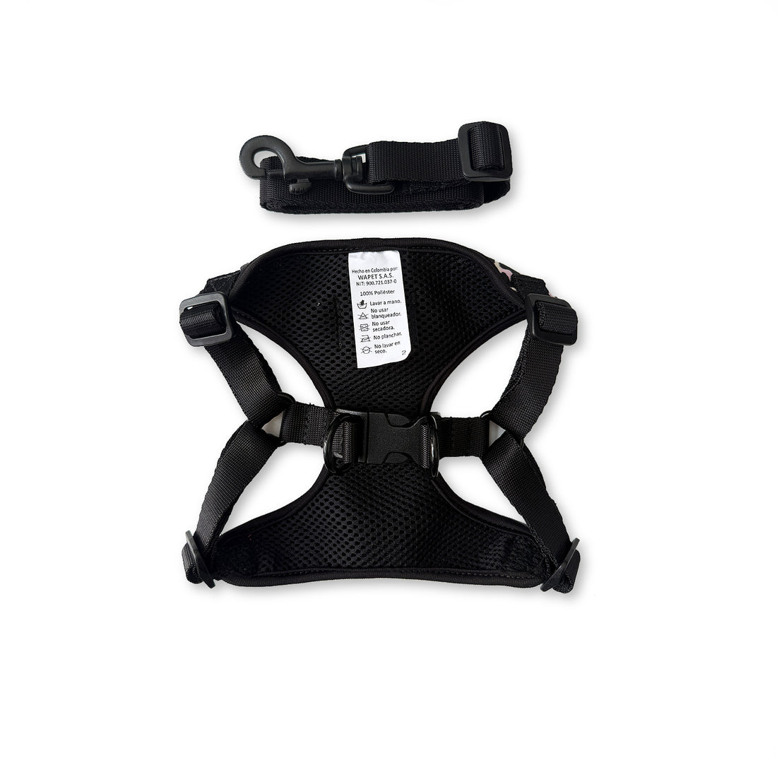 Pechera marfil animal print negro y rosa