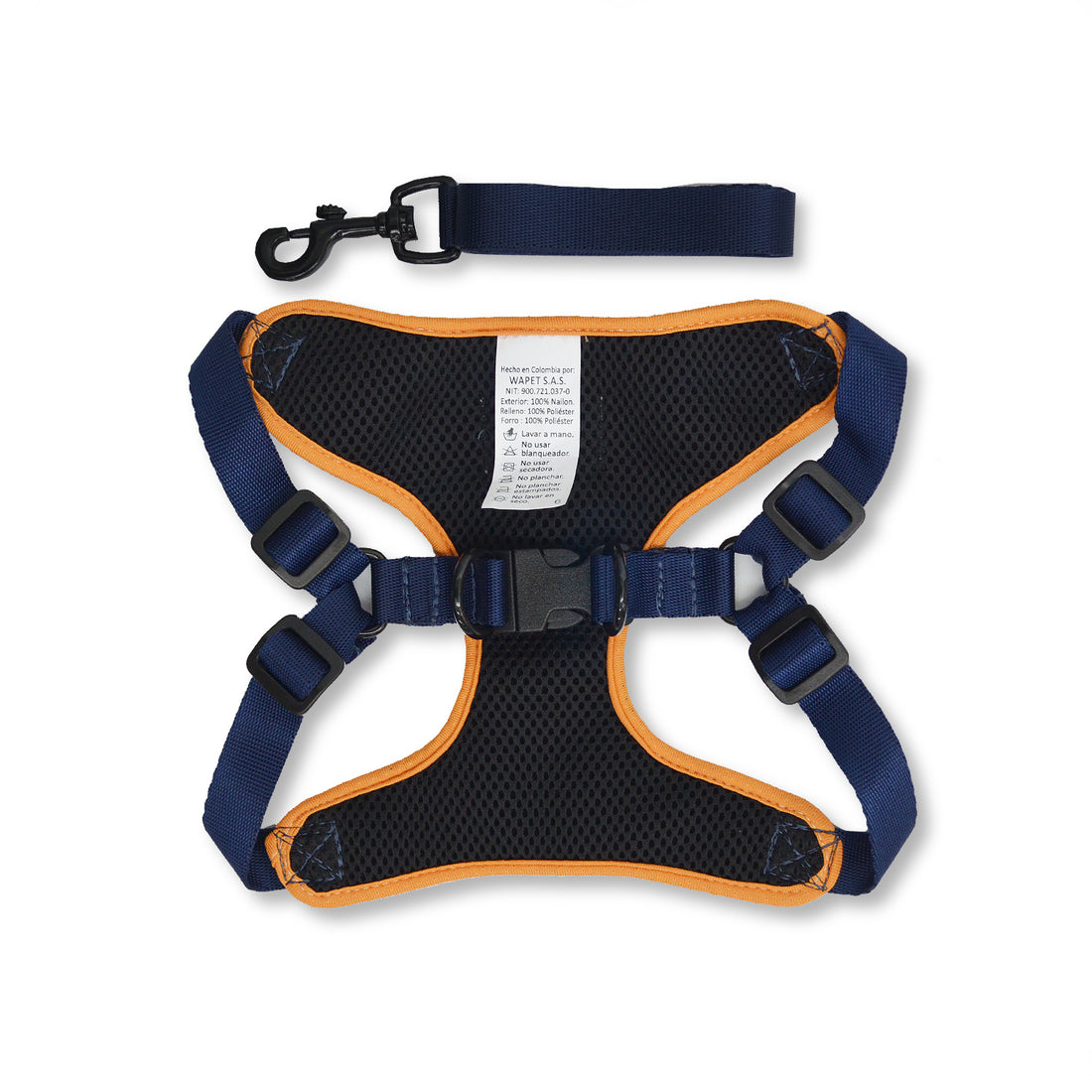 Pechera naranja cocodrilos menta + traílla